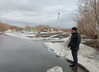 В Камне-на-Оби из-за отсутствия водоотведения затопило парк, благоустроенный по нацпроекту за 6 млн руб