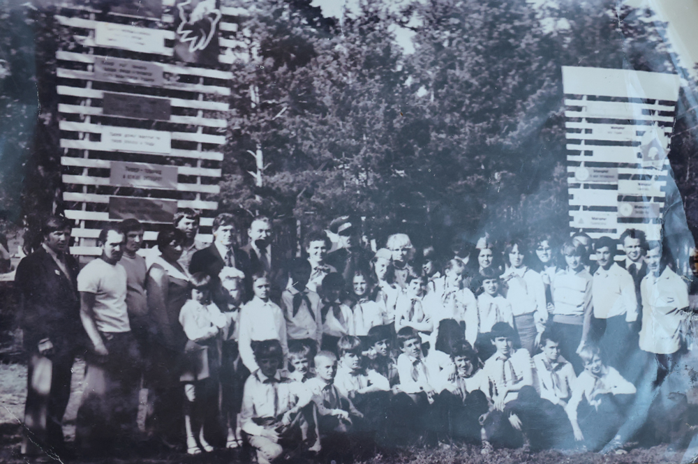 Визит космонавта в детский лагерь. 